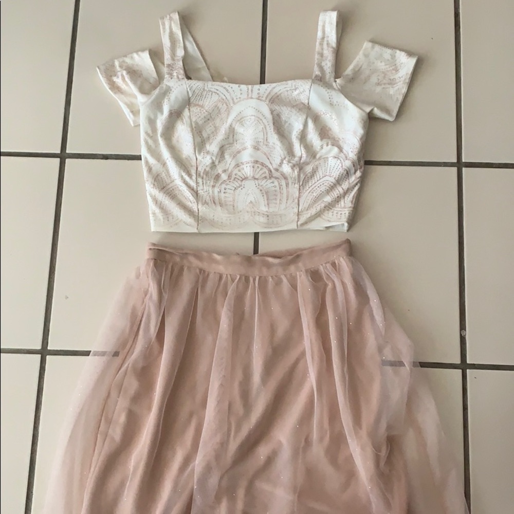 two piece formal dress